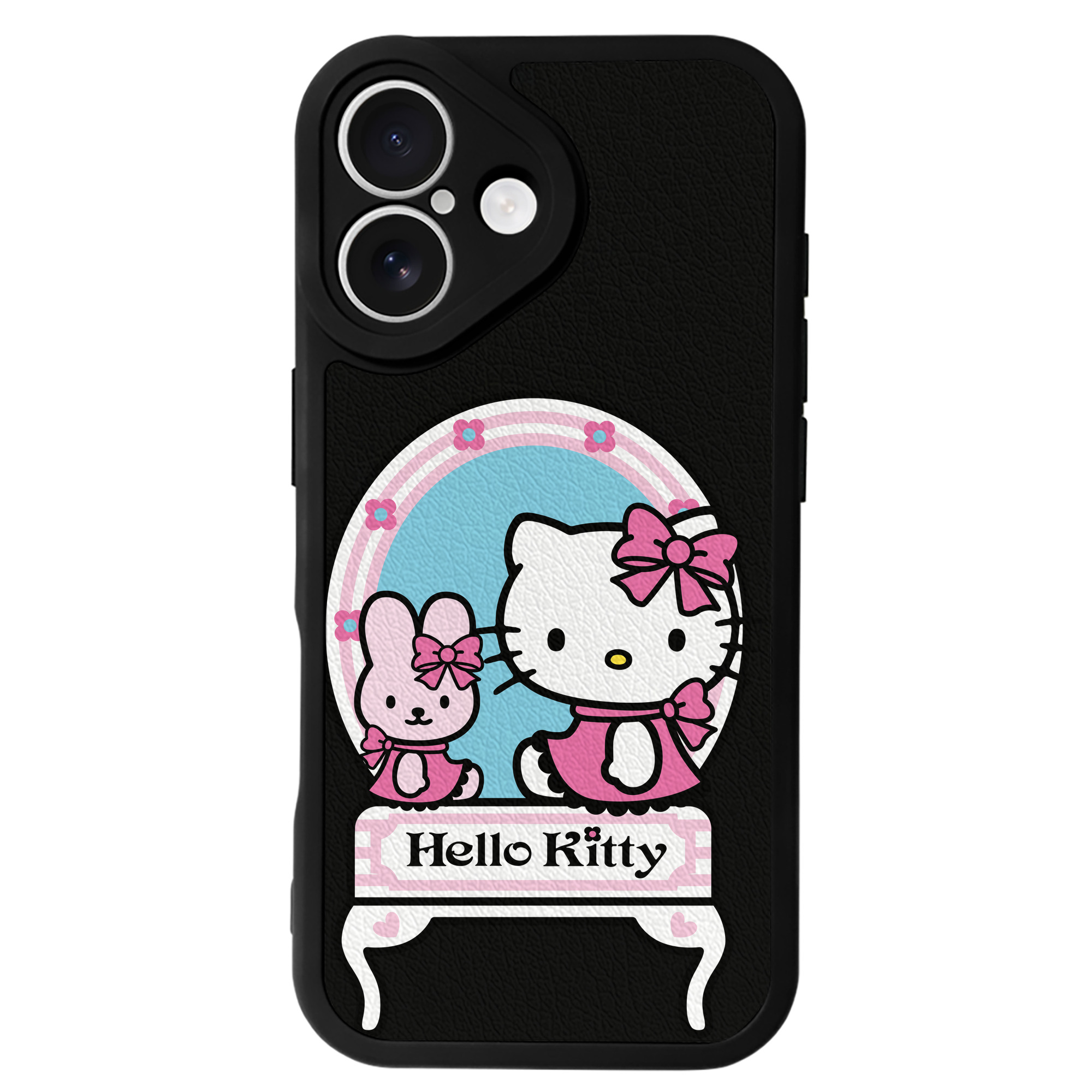 （画像用） Hello Kitty ハローキティ 【iPhone 16シリーズ対応】シリコンスマホケース（レザー調） 材質：シリコン